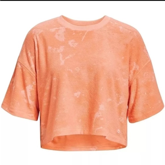 Women’s Under Armour Journey Terry Cloth Short Sleeve Cropped‎ Workout Tee - Picture 2 of 9